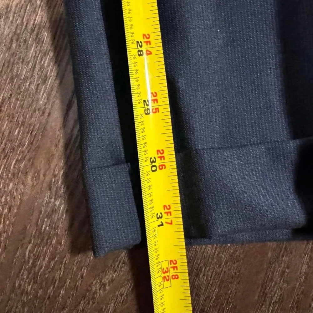 Chiavari Italian Wool Men's Trousers Rayon Lining ~34x31 Pleat Front Cuffs Pants